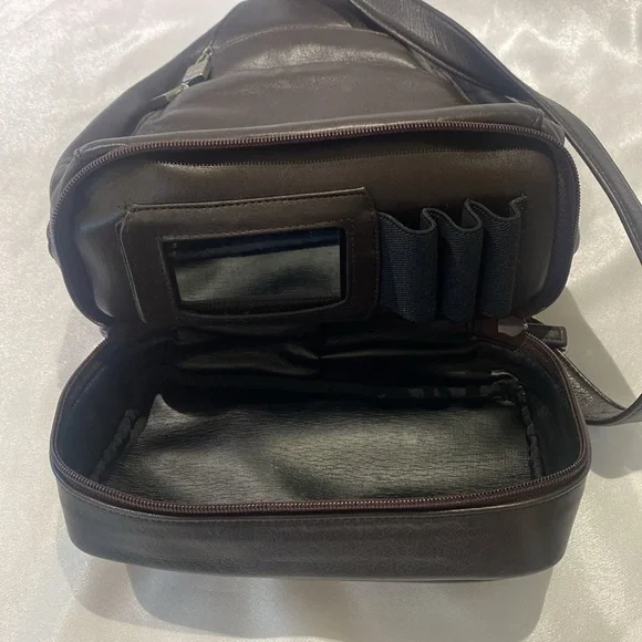 Perlina chocolate brown leather backpack - Picture 4 of 12